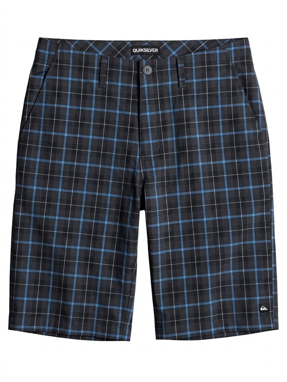 Quiksilver Men's Plaid Walk Shorts - Black & Blue - Size 36
